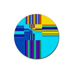 Colorful Endless Window Rubber Coaster (round)  by designworld65