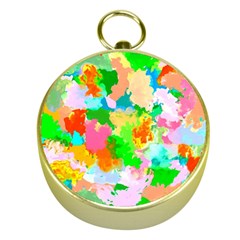Colorful Summer Splash Gold Compasses by designworld65