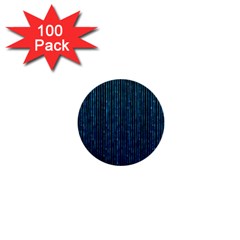 Stylish Abstract Blue Strips 1  Mini Buttons (100 Pack)  by gatterwe