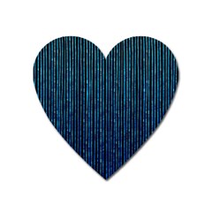 Stylish Abstract Blue Strips Heart Magnet by gatterwe