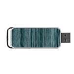 Stylish Frost Blue Strips Portable USB Flash (Two Sides) Back