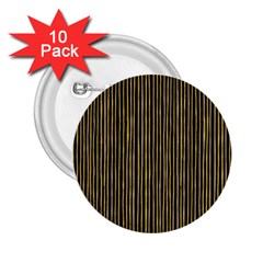 Stylish Golden Strips 2 25  Buttons (10 Pack)  by gatterwe
