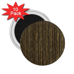 Stylish Golden Strips 2 25  Magnets (10 Pack)  by gatterwe