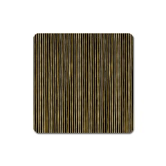 Stylish Golden Strips Square Magnet by gatterwe