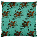 Chocolate Background Floral Pattern Standard Flano Cushion Case (Two Sides) Front