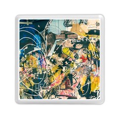 Art Graffiti Abstract Vintage Memory Card Reader (square)  by Nexatart