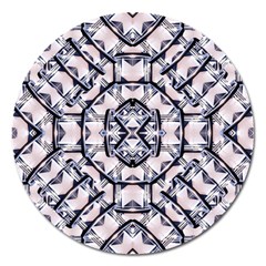 Futuristic Geo Print Magnet 5  (round) by dflcprints