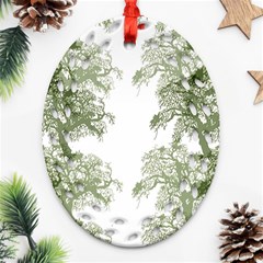 Trees Tile Horizonal Ornament (oval Filigree) by Nexatart