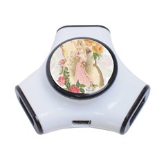Vintage Floral Illustration 3-port Usb Hub by paulaoliveiradesign