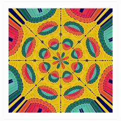 Textured Tropical Mandala Medium Glasses Cloth (2-side) by linceazul