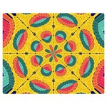 Textured Tropical Mandala Double Sided Flano Blanket (Medium)  60 x50  Blanket Front