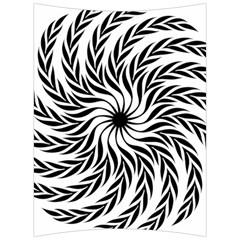 Spiral Leafy Black Floral Flower Star Hole Back Support Cushion by Mariart
