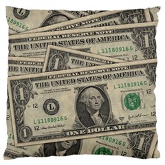 Dollar Currency Money Us Dollar Standard Flano Cushion Case (one Side) by Nexatart