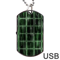 Matrix Earth Global International Dog Tag Usb Flash (two Sides) by Nexatart