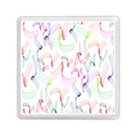 Rainbow Green Purple Pink Red Blue Pattern Zommed Memory Card Reader (Square)  Front