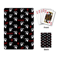 Death Pattern - Halloween Playing Card by Valentinaart