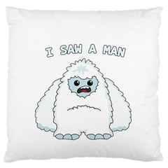 Yeti - I Saw A Man Standard Flano Cushion Case (one Side) by Valentinaart