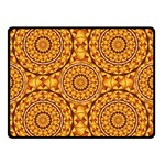 Golden Mandalas Pattern Double Sided Fleece Blanket (Small)  45 x34  Blanket Back