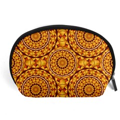 Golden Mandalas Pattern Accessory Pouches (large)  by linceazul