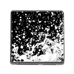 Black And White Splash Texture Memory Card Reader (square) by dflcprints