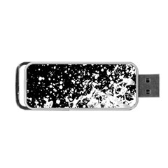 Black And White Splash Texture Portable Usb Flash (two Sides) by dflcprints