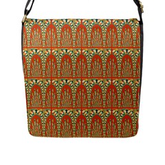 Arcs Pattern Flap Messenger Bag (l)  by linceazul