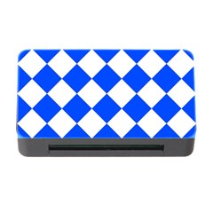 Blue White Diamonds Seamless Memory Card Reader With Cf by Nexatart