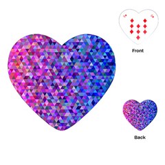 Triangle Tile Mosaic Pattern Playing Cards (heart)  by Nexatart