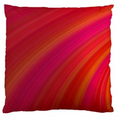 Abstract Red Background Fractal Large Flano Cushion Case (one Side) by Nexatart