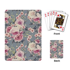 Pink Flower Seamless Design Floral Playing Card by Nexatart