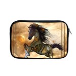 Steampunk, Wonderful Steampunk Horse With Clocks And Gears, Golden Design Apple MacBook Pro 13  Zipper Case Front