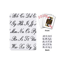Alphabet Embassy Font Playing Cards (mini)  by Mariart