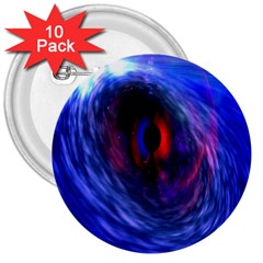 Blue Red Eye Space Hole Galaxy 3  Buttons (10 Pack)  by Mariart