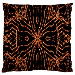 Golden Fire Pattern Polygon Space Large Flano Cushion Case (two Sides) by Mariart