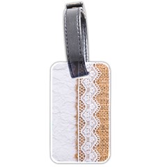 Parchement,lace And Burlap Luggage Tags (two Sides) by NouveauDesign