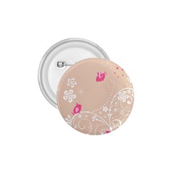 Flower Bird Love Pink Heart Valentine Animals Star 1 75  Buttons by Mariart