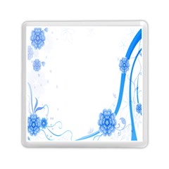 Flower Blue Sunflower Star Sexy Memory Card Reader (square)  by Mariart