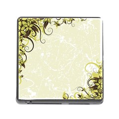Flower Star Floral Green Camuflage Leaf Frame Memory Card Reader (square) by Mariart