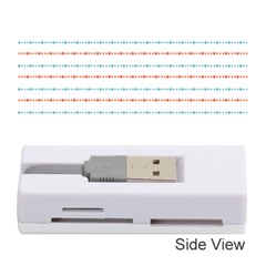 Line Polka Dots Blue Red Sexy Memory Card Reader (stick)  by Mariart