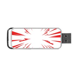 Line Red Sun Arrow Portable Usb Flash (one Side) by Mariart