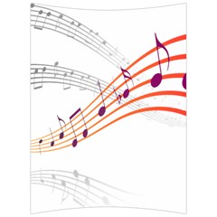 Musical Net Purpel Orange Note Back Support Cushion by Mariart