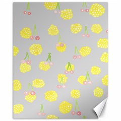 Cute Fruit Cerry Yellow Green Pink Canvas 11  X 14   by Mariart