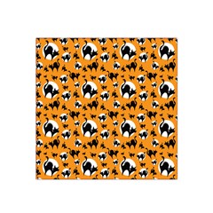 Pattern Halloween Black Cat Hissing Satin Bandana Scarf by iCreate