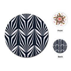 Art Deco, Black,white,graphic Design,vintage,elegant,chic Playing Cards (round)  by NouveauDesign