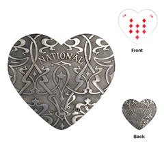 Art Nouveau Silver Playing Cards (heart)  by NouveauDesign