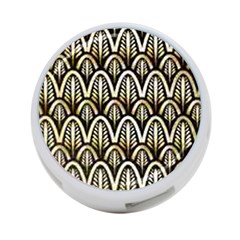 Art Deco Gold Black Shell Pattern 4-port Usb Hub (two Sides)  by NouveauDesign