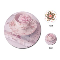Shabby Chic High Tea Playing Cards (round)  by NouveauDesign