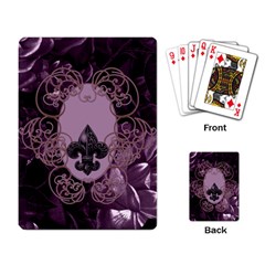 Soft Violett Floral Design Playing Card by FantasyWorld7