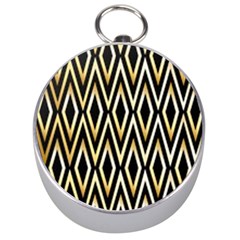 Gold,black,art Deco Pattern Silver Compasses by NouveauDesign