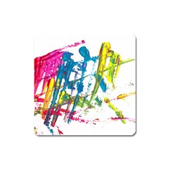 No 128 Square Magnet by AdisaArtDesign